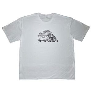 Keep Pushin White Bus Bros Online Shop, Volkswagen Lifestyle Product Image