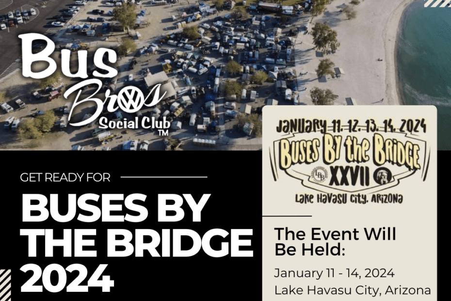 Buses By The Bridge Poster