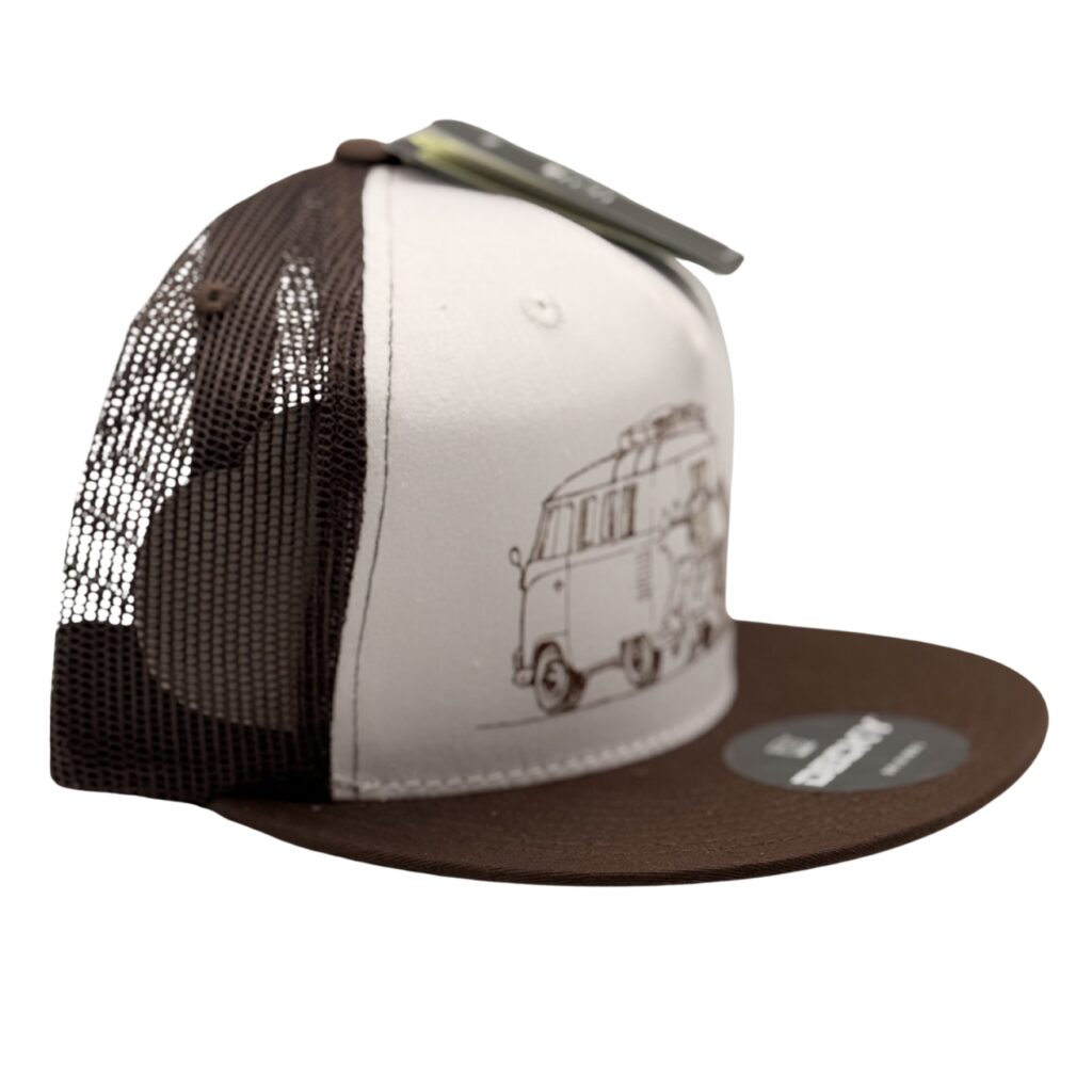 Bus Bros Keep Pushin Snapback Hat - Brown - Side Profile 2