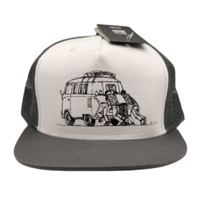 Bus Bros Keep Pushin Snapback Hat - Grey - Front