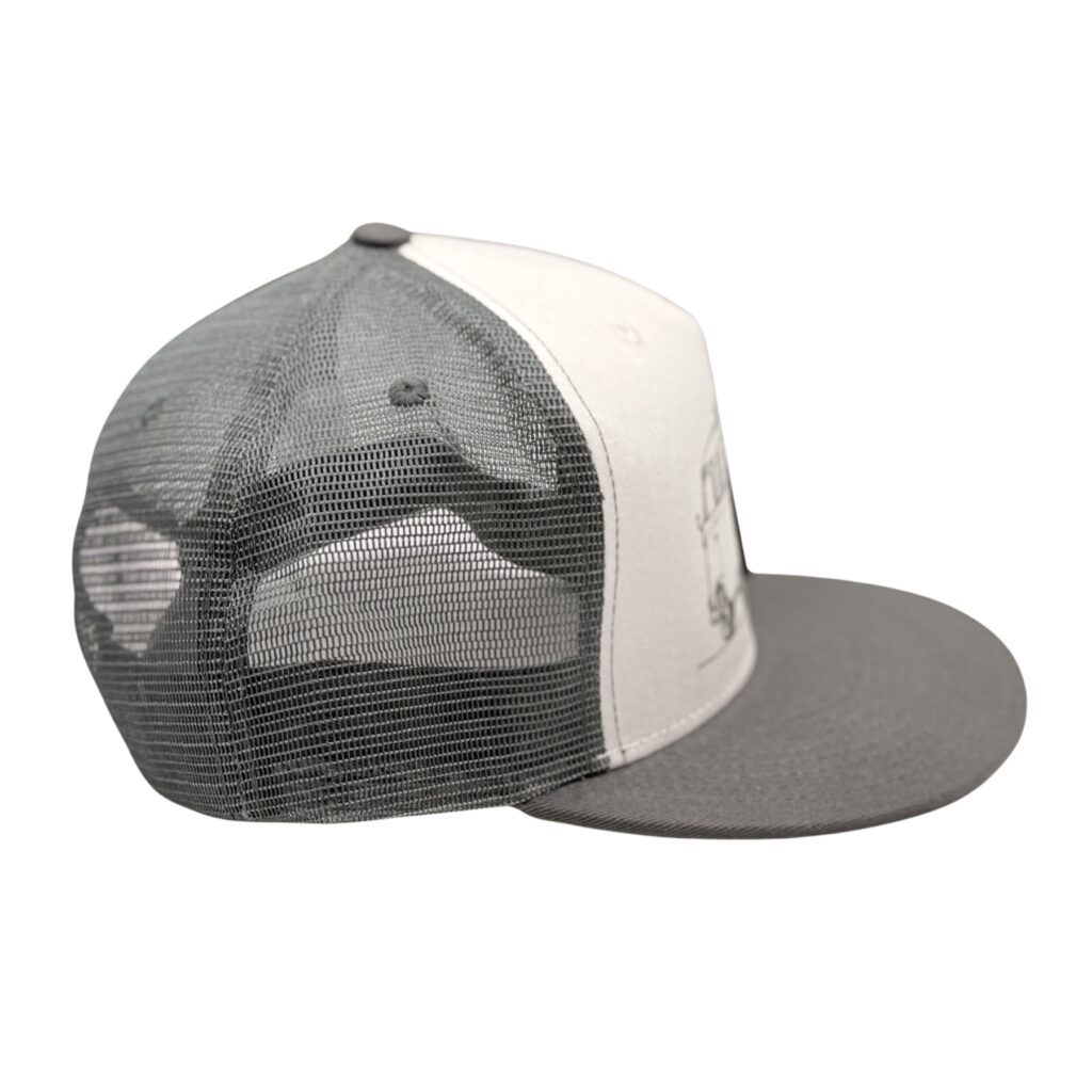 Bus Bros Keep Pushin Snapback Hat - Grey - Side Profile