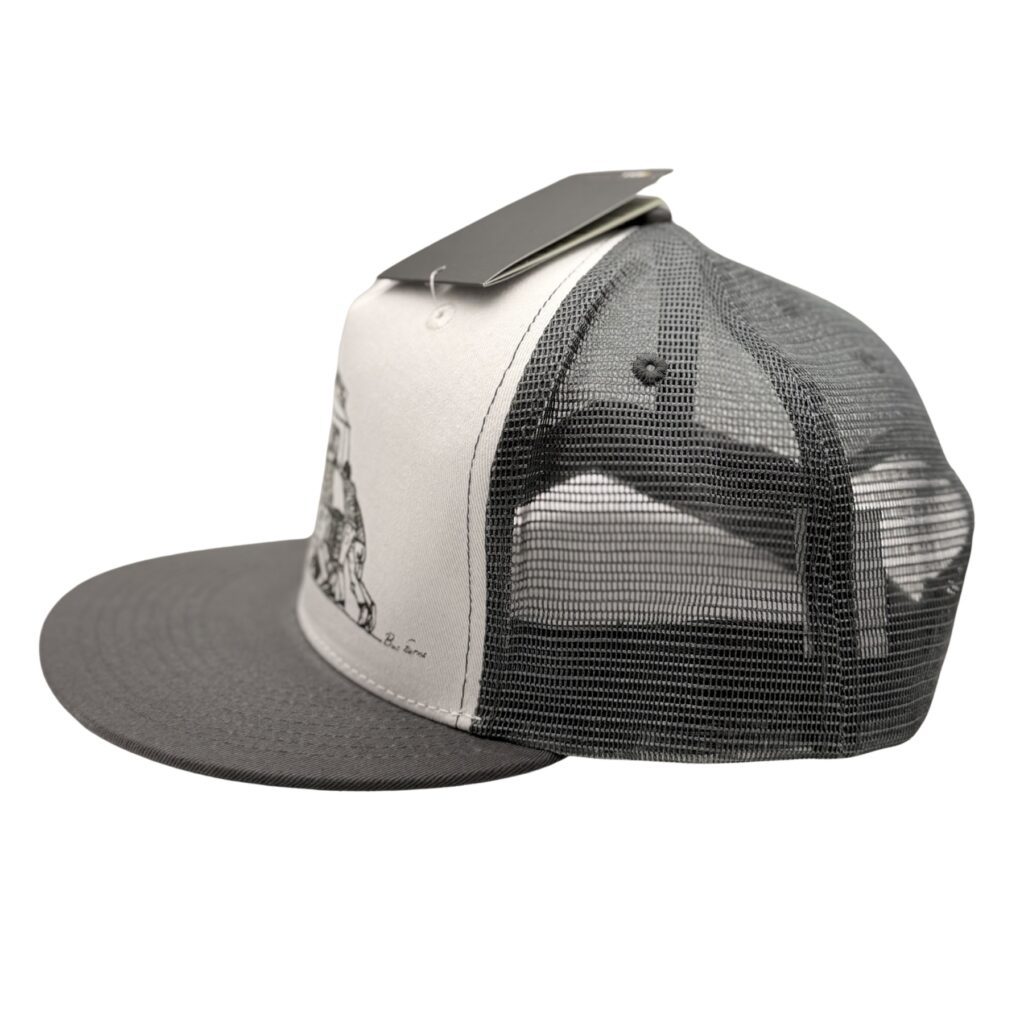Bus Bros Keep Pushin Snapback Hat - Grey - Side Profile 2