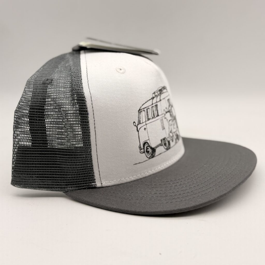 Bus Bros Keep Pushin Snapback Hat - Grey - Side Profile 3